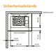 Безопасные расстояния для монтажа настенной каменки Bi-O Thermat W