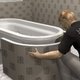 Влагостойкие панели Lux Elements SQ с надрезами по ширине - облицовка ванной.