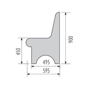 MODUL BA SIT - лежак для хамама со спинкой Lux Elements. 