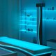 LUMINA – открытый стеллаж шкаф для салонов красоты и парикмахерских со встроенной цветной подстветкой