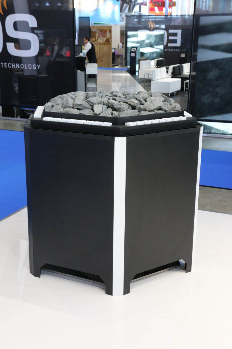 Газовая печь для больших коммерческих или домашних саун HELIOS. Новинка Kusatek представлена на выставке Interbad 2016